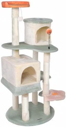 HYABi 53 Inch Flower Cat Tree - Multi-Level Cat Condo with Scratch Posts & Toys, Fresh Design Eco-Friendly Material, for Multi-Cat Households & Indoor Cat Playground-Mewly Pet