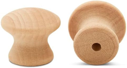 Woodpeckers 3/4-inch Unfinished Small Wooden Knobs - Pack of 25 for Cabinets, Dressers, Drawer Pulls, Furniture Replacement, and Crafts