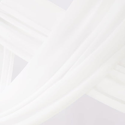 Socomi Wedding Arch Draping Fabric 1 Panel 29" x 19Ft Ivory Sheer Chiffon Curtain Drapes 6 Yards for Wedding Ceremony Birthday Party Decoration
