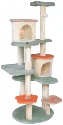 HYABi 63-inch Cat Tree for Large Cats, Multi-Level Flower Tower with Condo, Sisal Scratching Posts & Toy Balls, Sturdy & Safe Indoor Playhouse-Mewly Pet