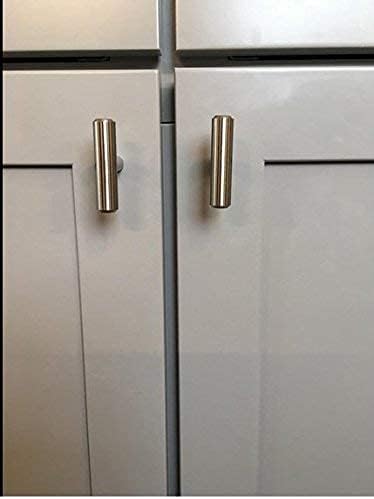 LONTAN 100 Pack Brushed Nickel Cabinet Knobs for Dresser Drawers LS201BSS Kitchen Cabinet Knobs Brushed Nickel Cabinet Pulls Modern Drawer Knobs
