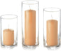 yummi Set of 36 Slim Pillars and Cylinder Vases - Caramel