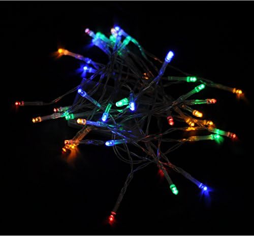 Karlling Battery Operated Christmas Lights,13 ft Short Clear Wire String Led Twinkle Fairy Light for Small Mini Xmas Tree and Wedding Party Indoor/Outdoor Decoration(Multicolor)