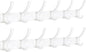 Coat Rack Wall Mount, Coat Hook Wall Mount, Wall Hooks for Hanging, Hat Rack for Walls, Coats Hanger with 12 Hook, Towel Hooks for Bathrooms (2 Pack, White)