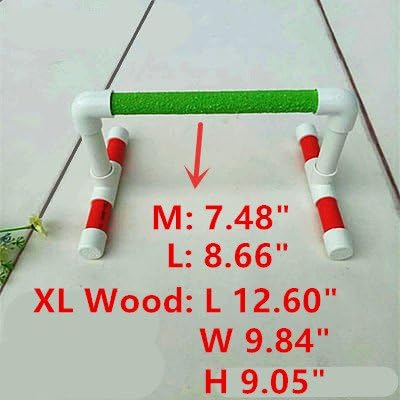 Hypeety Small Bird Parrot Stand Perch Table Top Stand Playground Grind Perch Swing Training Playstand Exercise Chew Toys for Budgies Parakeet Cockatiel Conure Finch (Stainless Steel Tray, L)-Mewly Pet