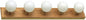 Design House 500215 5 Strip Light Contemporary Dimmable for Bathroom, Bedroom, Makeup Vanity, Honey Oak