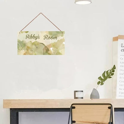 Personalized Butterfly Sign for Little Man Cave Wash Painting Art Décor For Kids Room Custom Name Door Wall Art Decor, Floral Nursery Art Plate For Boys Room Girls Bedroom