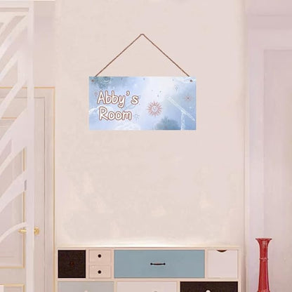 Personalized Sign Cute Cartoon Aerospace Themed Sign For Kids Room Nursery Door Decor,Custom Name Universe Wall Art Decor Decorative Plate for Boys Bedroom Girls Room Little Man Cave