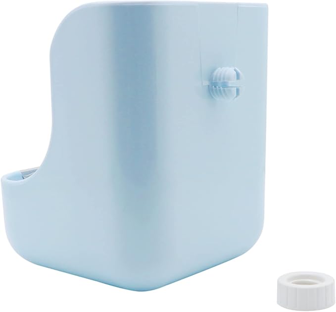 Litewoo Rabbit Hay Feeder Guinea Pig Feeder, 2 in 1 Automatic Small Animal Food Bowl Feeding Cage Accessories (Blue)-Mewly Pet