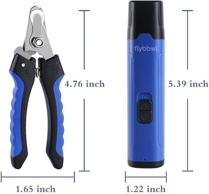 Dog Nail Grinder Quiet: Silent Grind Pro Dog Nail Trimmers - Cat Nail Clippers for Indoor Cats - Dog Nail Trimmers for Large Medium Small Dogs and Cats-Mewly Pet