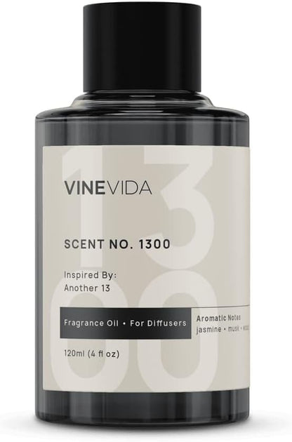 VINEVIDA [4 Fl Oz] Scent NO. 1300 Fragrance Oil for Cold Air Diffusers, Aromatic Notes of Jasmine Musk Woody, Essential Oils for Diffuser Oil Refill & Air Freshener Room Spray