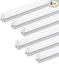 Barrina 6 Pack LED T5 Integrated Single Fixture, 4FT, 2200lm, 3000K (Warm White), 20W, Utility Shop Lights, Ceiling and Under Cabinet Light, ETL Listed, Grow Light with Built-in ON/Off Switch
