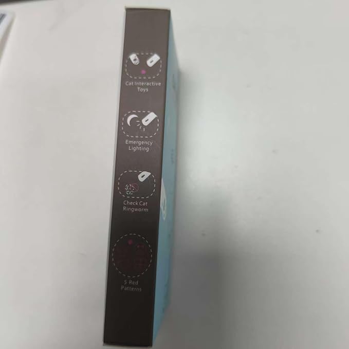 Cat Toys, USB Rechargeable Interactive Cat Mouse Toys, 3 Light Modes & 5 Adjustable Patterns, Portable Kitten Toy for Indoor Cats & Dogs, Training & Exercise Fun-Mewly Pet