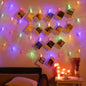 50 LED Photo Clip Fairy Lights for Home Bedroom Wall - Twinkle Starry Decor for Halloween, Thanksgiving, Christmas, Party, Wedding - Multicolor