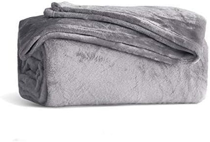 KMUSET Fleece Blanket Grey Queen Size Lightweight Cozy Plush Microfiber Solid Blanket Factory Shop