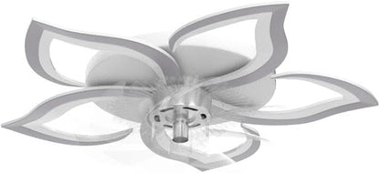 Low Profile Ceiling Fan with Lights,110v Modern Dimmable Flower Shape, Remote Control/app Control,Timing 6 Gear Speeds Fan Ceiling Lamp.