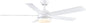 YUHAO 60 Inch White Ceiling Fan with Light and Remote Control.Noiseless,Dimmable,3CCT,6 Speeds Reversible, DC Ceiling Fans for Indoor or Covered Outdoor
