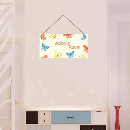 Personalized Sign Vintage Wall Decor For Kids Room Butterfly Decoration Nursery Decor Party Decorations For Little Man Cave Wall Art Decor For Boys Room Girls Bedroom