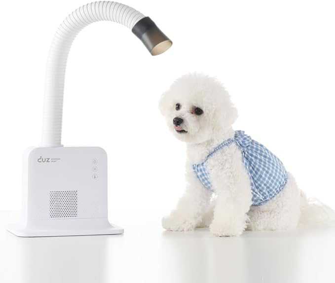 DUZ V2Pro Advanced & Energy-Efficient Pet Grooming Dryer: Powerful Airflow, Low Wattage, Hands-Free Operation, Quiet & Stress-Free Grooming Solution, Ideal for All Coats-Mewly Pet