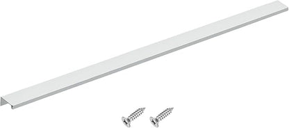 uxcell Cabinet Finger Edge Pull, 1pcs 600mm / 23.62" Aluminum Alloy Back Mount Hidden Cabinet Pulls Concealed Handle for Home Kitchen Drawer Cabinet, Silver