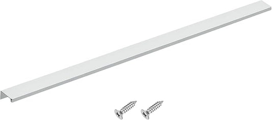 uxcell Cabinet Finger Edge Pull, 1pcs 600mm / 23.62" Aluminum Alloy Back Mount Hidden Cabinet Pulls Concealed Handle for Home Kitchen Drawer Cabinet, Silver