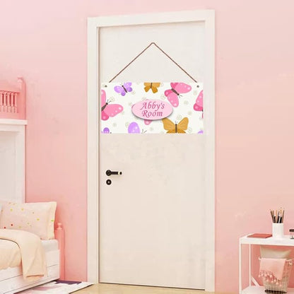 Personalized Butterfly Sign Wall Decor For Girls Room Kids Room Colorful Decoration Nursery Decor Party Decorations For Little Man Cave Flowers Theme Wall Art Decor For Boys Room