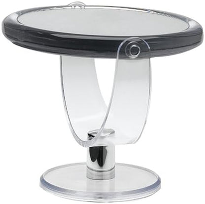 Danielle Creations 6.75-Inch Double Sided Vanity Makeup Mirror with Ultra Vue Glass, 12x Magnfication, Clear Acrylic