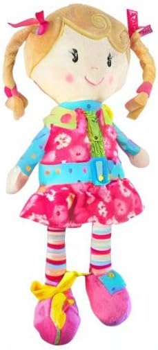 Sugar Snap Plush Learn to Dress Doll for Toddlers - 15" - for 2 Year Old Girl - Montessori