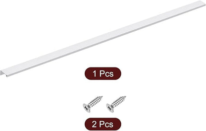 uxcell Cabinet Finger Edge Pull, 1pcs 800mm / 31.5" Aluminum Alloy Back Mount Hidden Cabinet Pulls Concealed Handle for Home Kitchen Drawer Cabinet, Silver