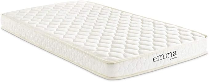 Modway Emma 6" Twin Mattress Foam Set of 2, White
