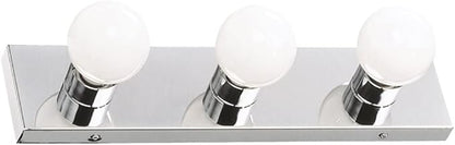 Design House 500850 3-Light Vanity Strip Light Contemporary Dimmable for Bathroom, Bedroom, Makeup Vanity, Polished Chrome