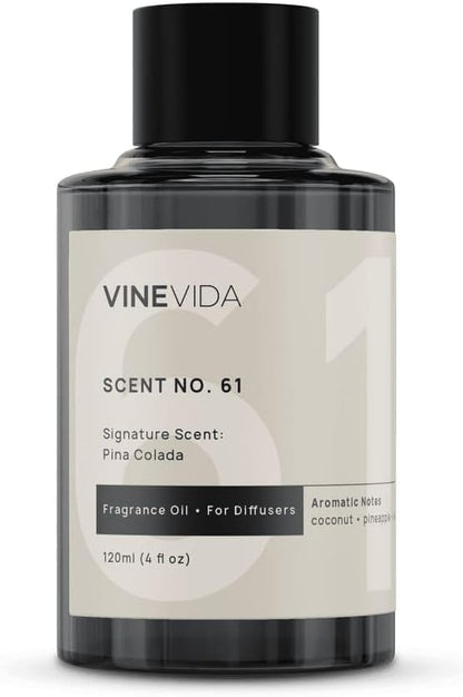 VINEVIDA [4 Fl Oz] Pina Colada Oil for Cold Air Diffusers, Essential Oils for Diffuser Oil Refill & Air Freshener Room Spray