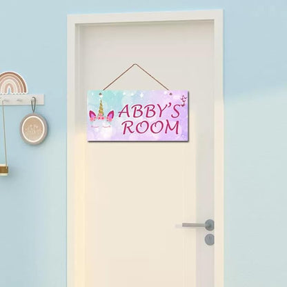 Personalized Sign Unicorn Sign, Custom Name for Girls Room for Kids Room, Funny Colorfull Wall Décor, Wall Décor for Home, Birthday Party, Bedroom, Bathroom, Playroom