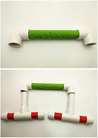 Small Bird Parrot Stand Perch Table Top Stand Playground Grind Perch Swing Training Playstand Exercise Chew Toys for Budgies Parakeet Cockatiel Conure Finch (Stainless Steel Tray, M)-Mewly Pet