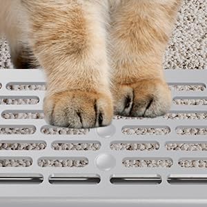 Enclosed Stainless Steel Cat Litter Box with Lid, XL Extra Large Litter Box for Big Cats, Metal Litter Pan High Sided, Never Absorbs Odors, Anti-Urine Leakage, Include Scoop (SH-Light Gray)-Mewly Pet