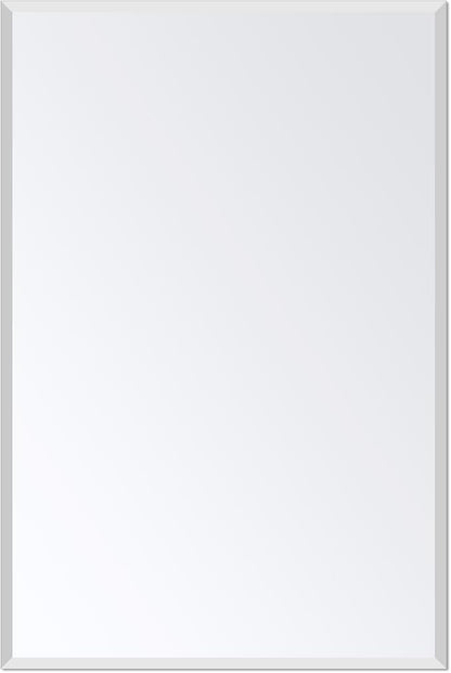 Ruomeng Rectangle Wall Mirror Frameless Bathroom Mirror 16” x 24" Beveled Edge Mirror for Vanity and Entryway
