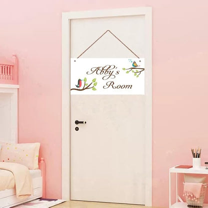 Personalized Sign Vintage Bird Sign Room Décor Kids Room Decor, Cut Bird Theme Little Man Cave Wall Art Decor for Nursery, Nursery Door Decor for Toddler Baby Boys Room