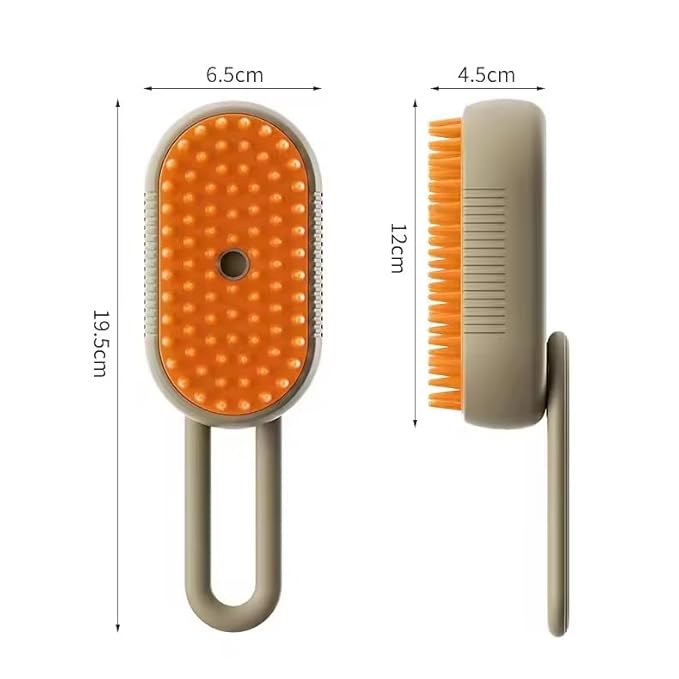 4 in 1 Cat Steam Brush Rechargeable pet spray comb Steam Brush for Cats and Dogs, Massage, Cleaning, Shedding & Combing Multifunctional Hair Removal Anti Static Grooming Tool for home (Beige)-Mewly Pet