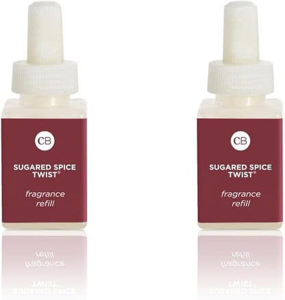 Capri Blue Pura Diffuser Refills – Luxury Home Fragrance – Long Lasting Oil Diffuser Scents with Notes of Brown Sugar, Cinnamon & Raspberry Cream (Sugared Spice Twist, Pack of 2 Pura Refills)