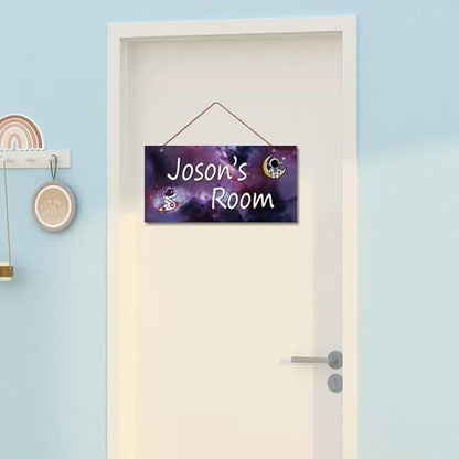 Personalized Signs Astronaut Sign Customized Signs Wall Art Decoration Exquisite Decorative Signs Custom Name Baby Bedroom Kids Room Outer Space Themed Decor For Girls Boys Room