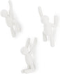 Umbra Buddy Wall Hooks, White, Set of 3