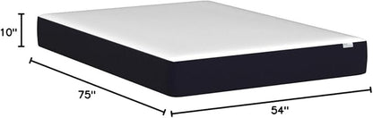Sleep Innovations Marley 10 Inch Cooling Gel Memory Foam Mattress, Full Size, Bed in a Box, Medium Firm Support