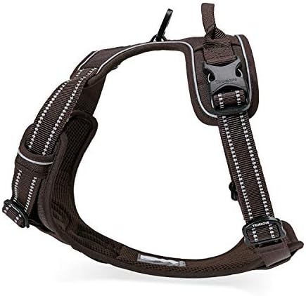TRUE LOVE Adjustable No-Pull Dog Harness Reflective Pup Vest Harnesses Comfortable Control Brilliant Colors Truelove TLH5651(Brown,XS)-Mewly Pet