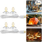 Brightown Accessory Cord with 2 LED Light Bulbs - UL Listed 5 Feet Christmas Village Cords, Rotary Switch, Fused Plug for Crafts, Halloween Pumpkin, Holiday Ornaments, White Cord, Warm White, 2 Pack