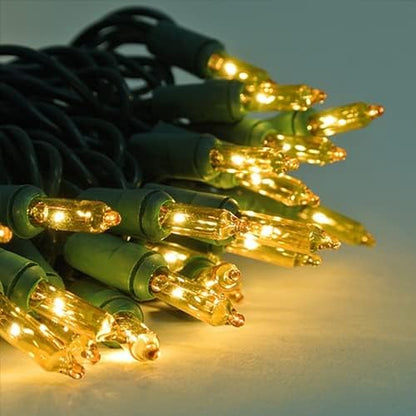 Dazzle Bright Christmas Mini String Lights, 60FT 300 Incandescent Green Wire Fairy Lights UL Certified Christmas Decorations for Indoor Outdoor Yard Party Xmas Tree Decor, Warm White