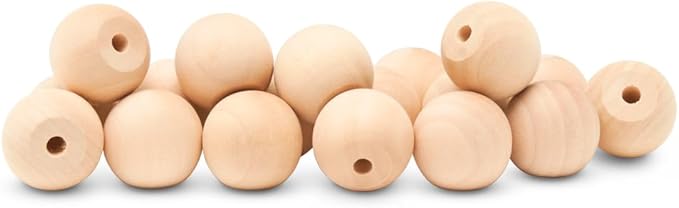 Unfinished Wood Ball Knobs 1 inch for Kitchen Cabinet Knobs, Drawer Knobs, Dresser Knobs and Crafts, Pack of 500, by Woodpeckers
