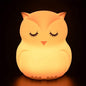 Night Light, Bedside Lamp for Children/Kids, Baby Nursery Lamp for Breastfeeding Safe, Break Resistant, Eye Caring, Adjustable Brightness & Color, Touch Control + Remote Control - Medium Owl