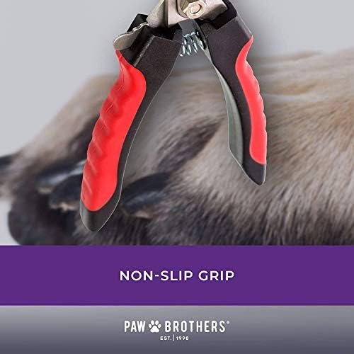 Ryan's Pet Supplies Paw Brothers Nail Clipper for Dogs and Cats, Pet Nail Clippers, Safe Grooming Tool, Professional Grade, Stainless Steel Blades, Saftey Guard, Large, 6.5 inches-Mewly Pet
