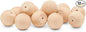 Wood Knobs, 1-3/4 Inch Round Natural Wood Drawer Pulls, Pack of 12 Unfinished Wooden Drawer Knobs, Ball Shaped Wood Cabinet Knobs, Nursery Dresser Knobs, Wood Door Knobs and Crafts