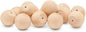 Wood Knobs, 1-3/4 Inch Round Natural Wood Drawer Pulls, Pack of 50 Unfinished Wooden Drawer Knobs, Ball Shaped Wood Cabinet Knobs, Nursery Dresser Knobs, Wood Door Knobs and Crafts